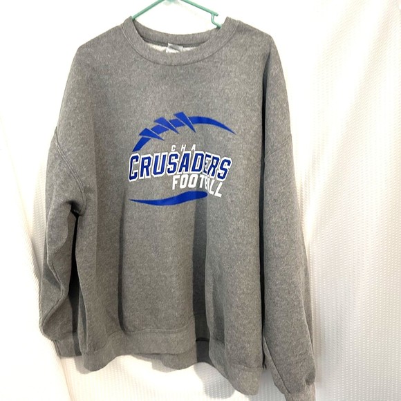 CHA Crusaders Football Gray Sweatshirt Size 2XL - Picture 1 of 5